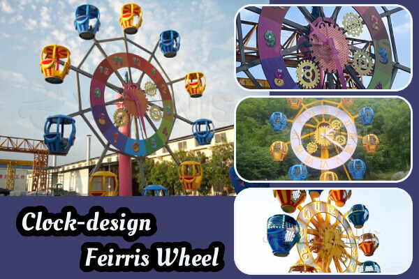 Clock Ferris Wheel in Various Color Schemes